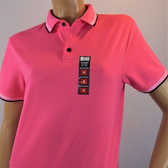 PRIMARK Women's Polo Shirt Pink Stretch OEKO - TEX Confidence In Textiles Sz S - Picture 1 of 10